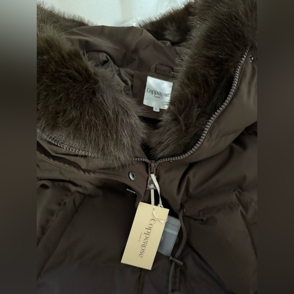 Women's Elsie Brown Puffer Coat with Faux Fur Trim NO OFFERS FINAL PRICE - Picture 6 of 10